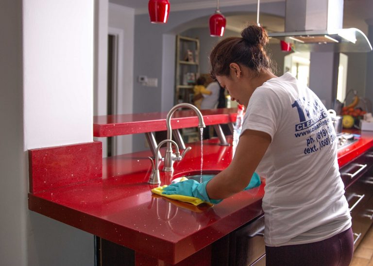 kitchen cleaning countertop